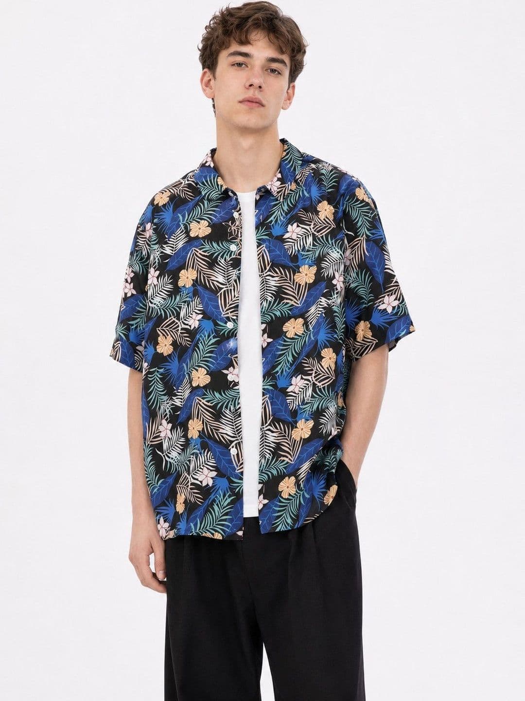 Suo Men Floral Printed Casual Shirt - view 1