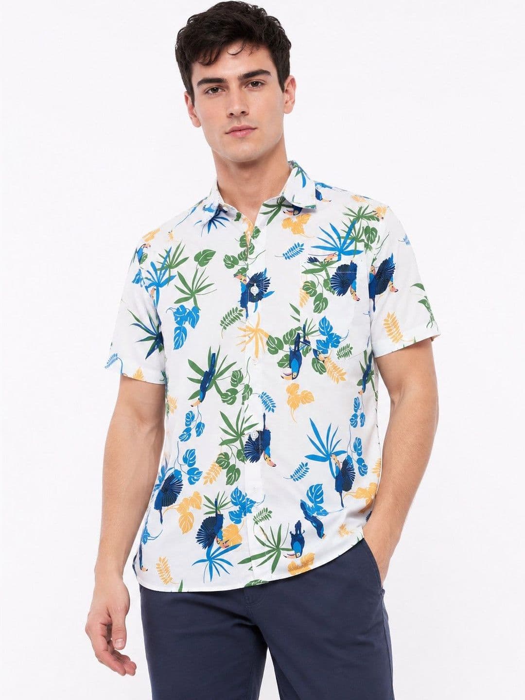 Suo Men Printed Casual Shirt - view 1