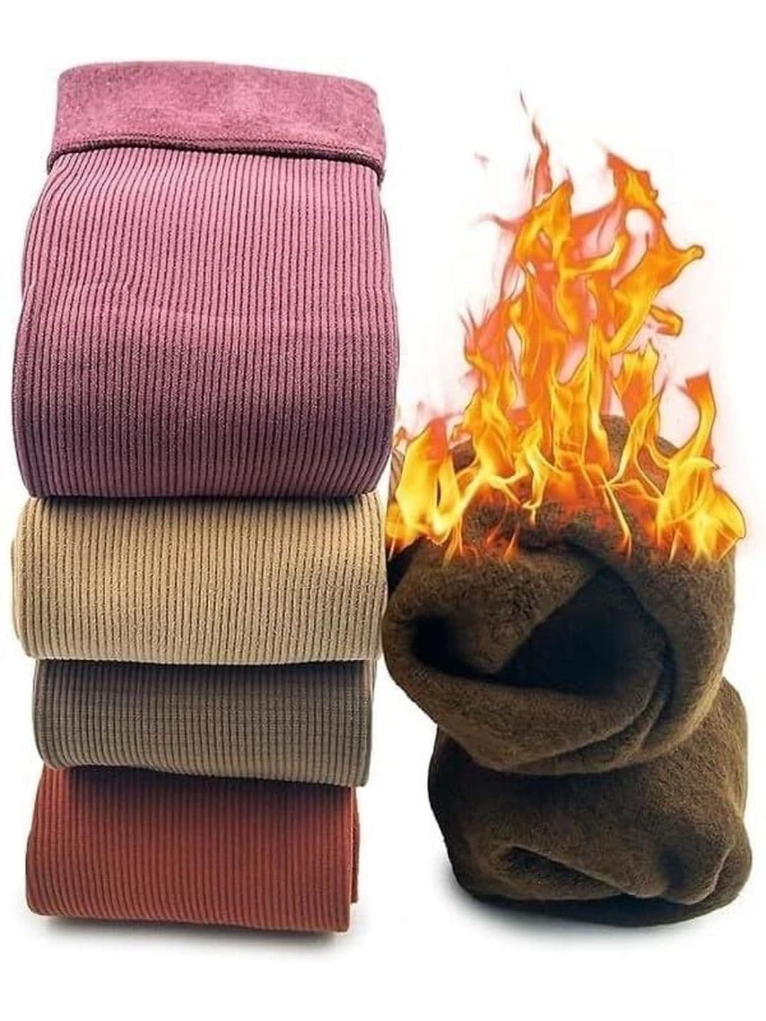 GARUN Unisex Pack of 4 Cotton Colourblocked Calf Length Socks - view 1