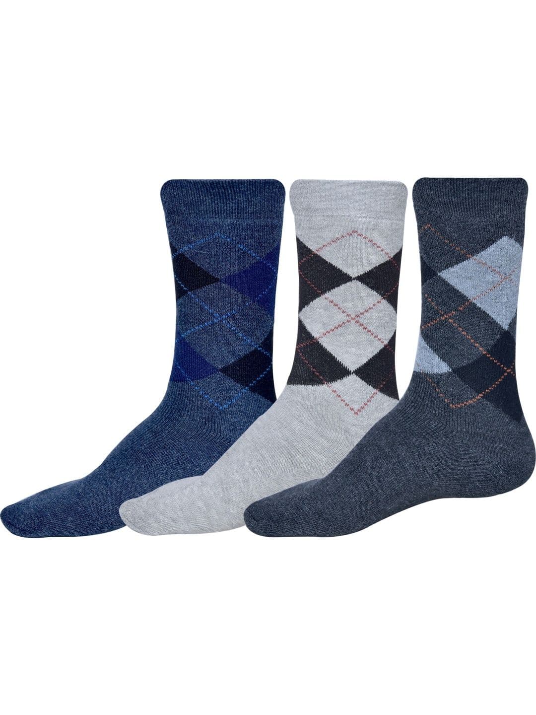 GARUN Men Pack of 3 Patterned Calf Length Socks - view 1