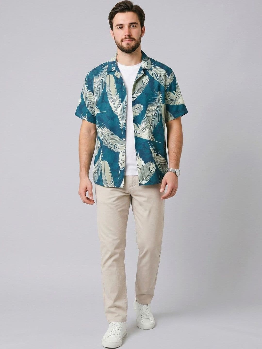 Suo Men Printed Casual Shirt - view 1