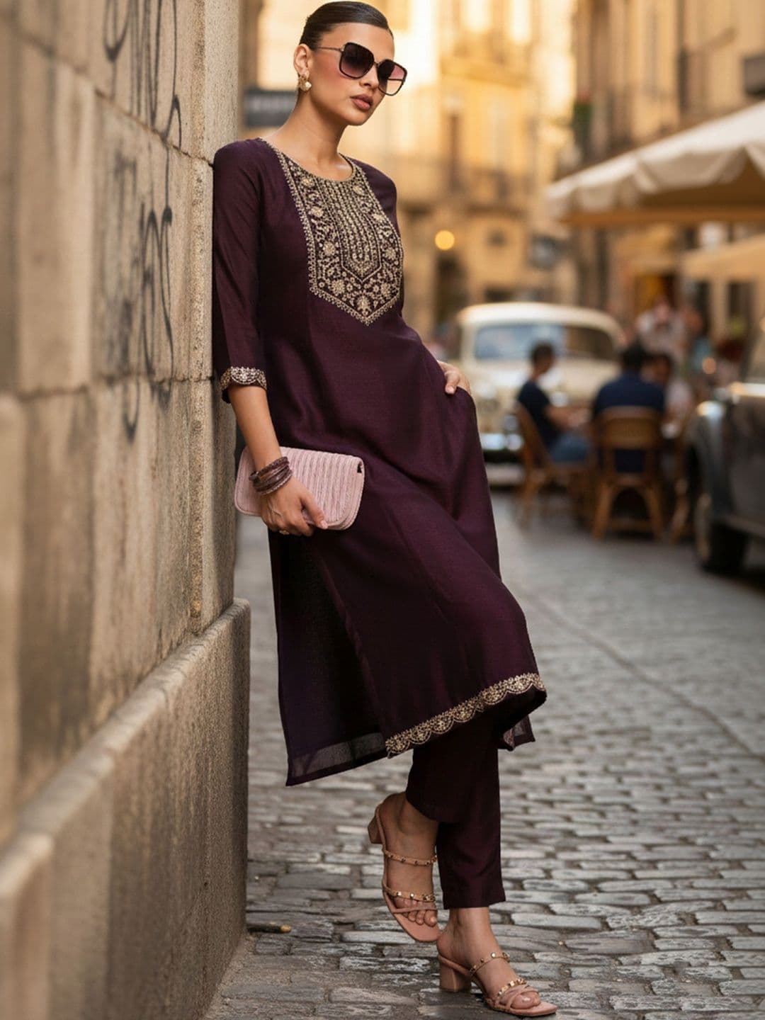 Anouk Mirage Women Embroidered Sequinned Kurta - view 1