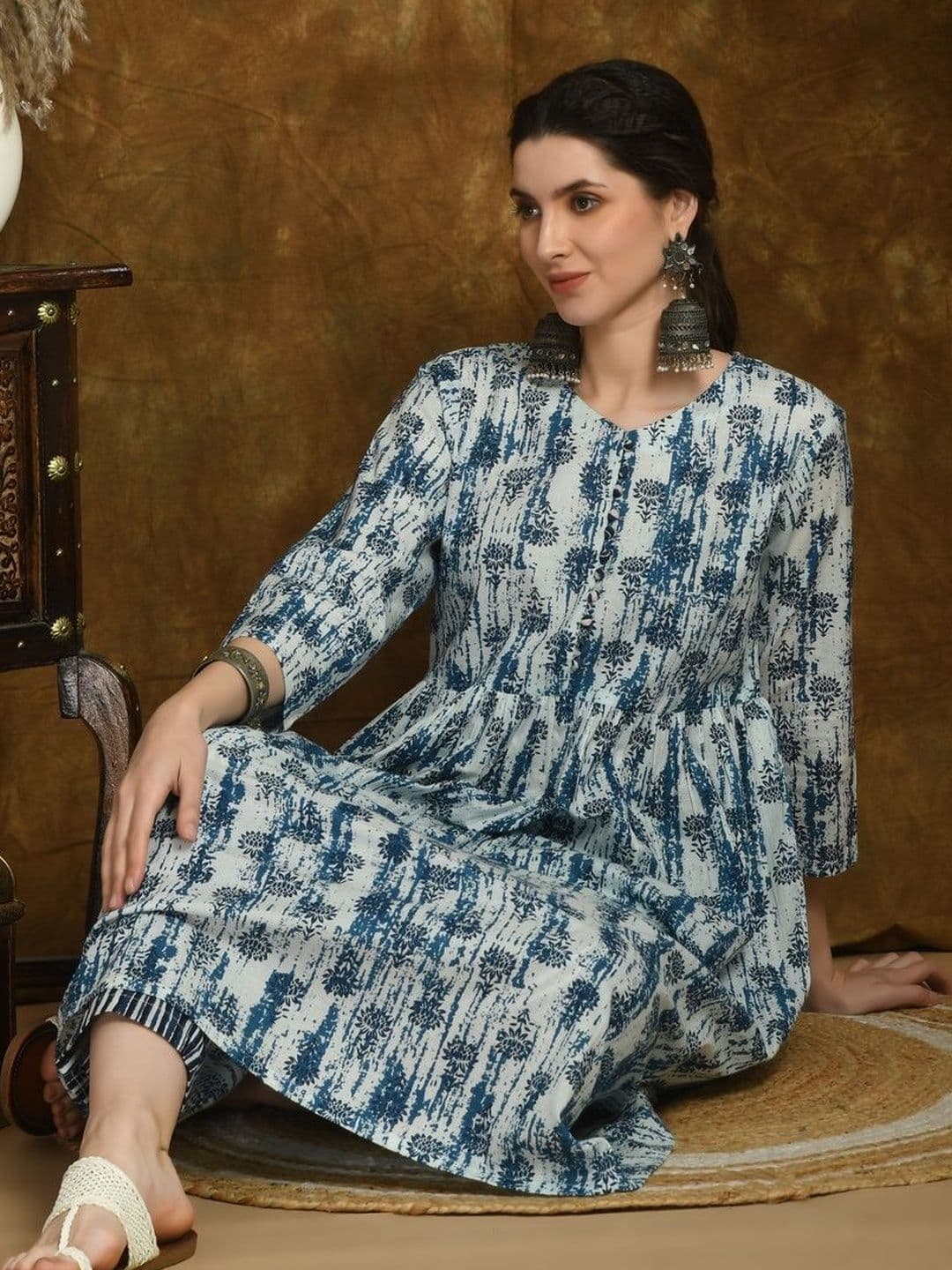 Sangria Women Ethnic Motifs Printed Indie Prints Kurta - view 1