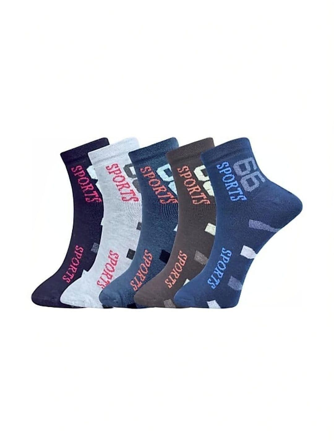 GARUN Men Pack of 5 Cotton Patterned Ankle Length Socks - view 1