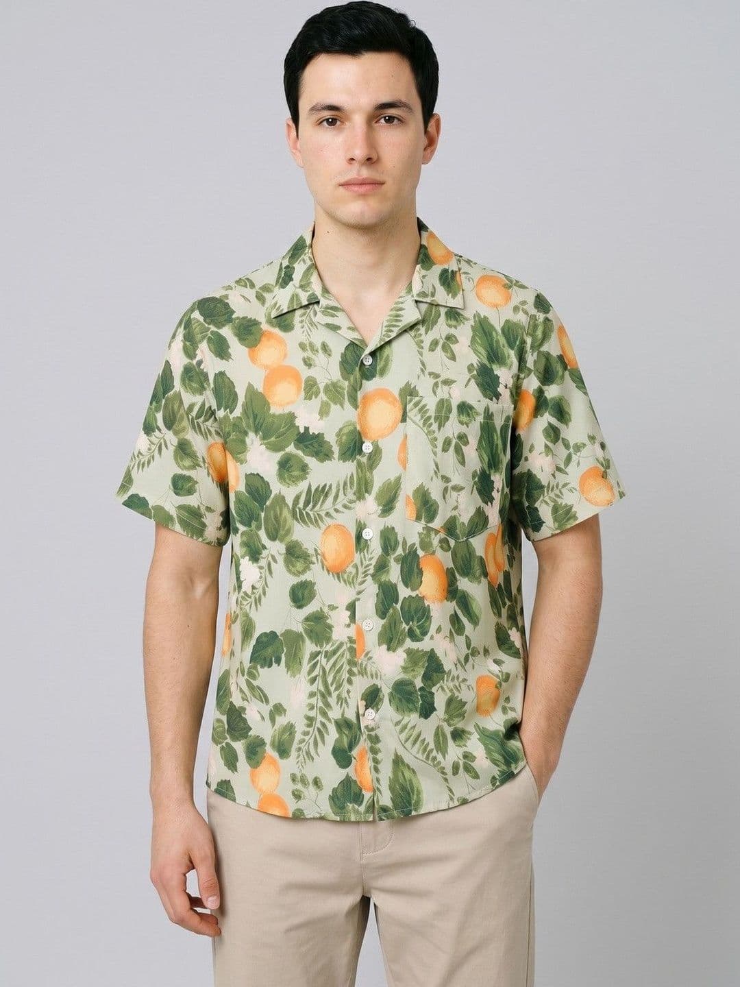 Suo Men Floral Printed Casual Shirt - view 1