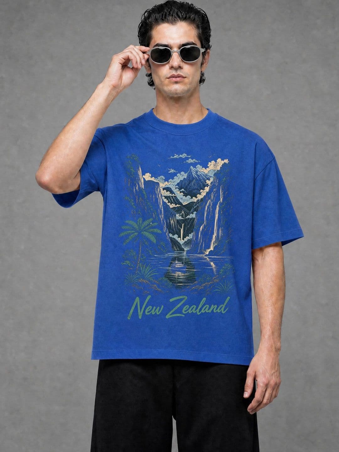 FARDA Unisex Printed Drop-Shoulder Sleeves T-shirt - view 1