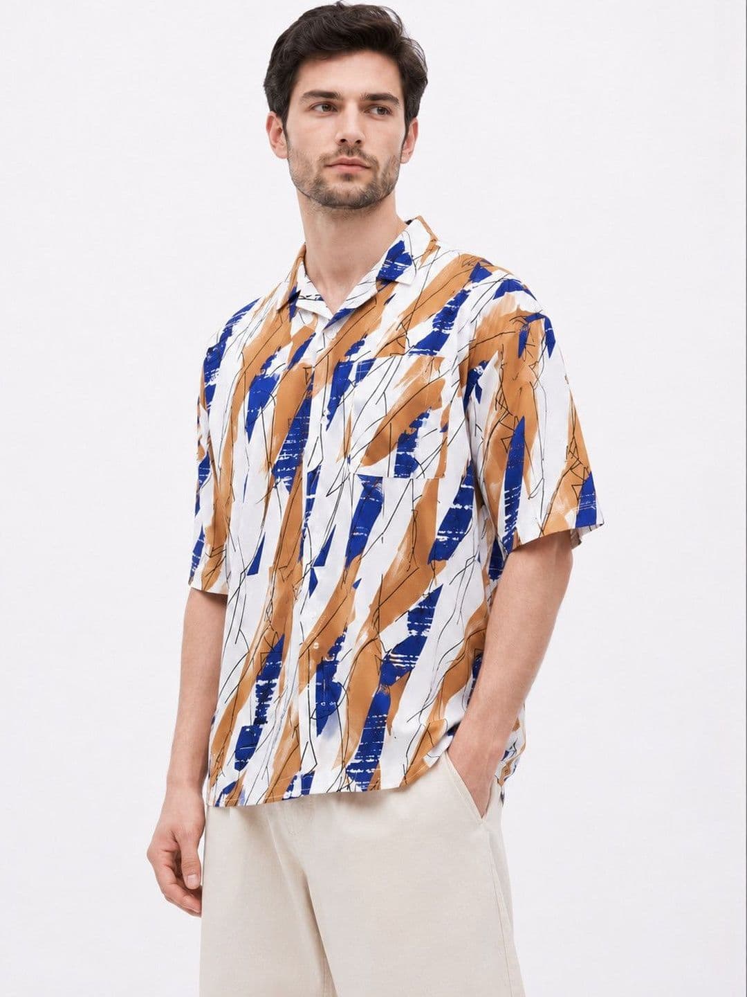 Suo Men Printed Casual Shirt - view 1