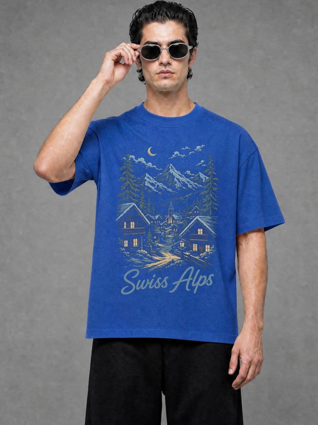 FARDA Unisex Printed Drop-Shoulder Sleeves T-shirt - view 1