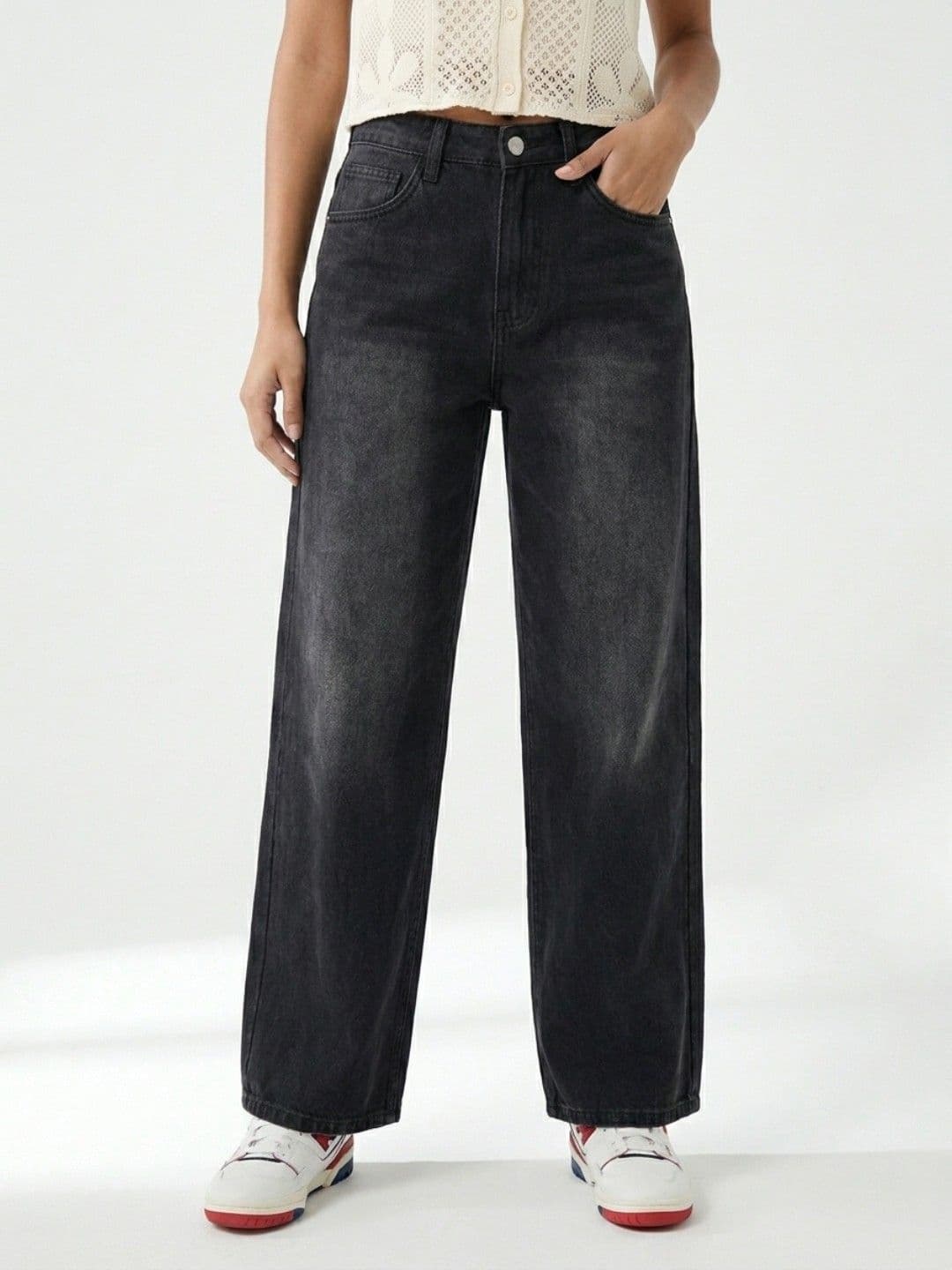 glitchez Women Mid-Rise Light Fade Pure Cotton Jeans - view 1