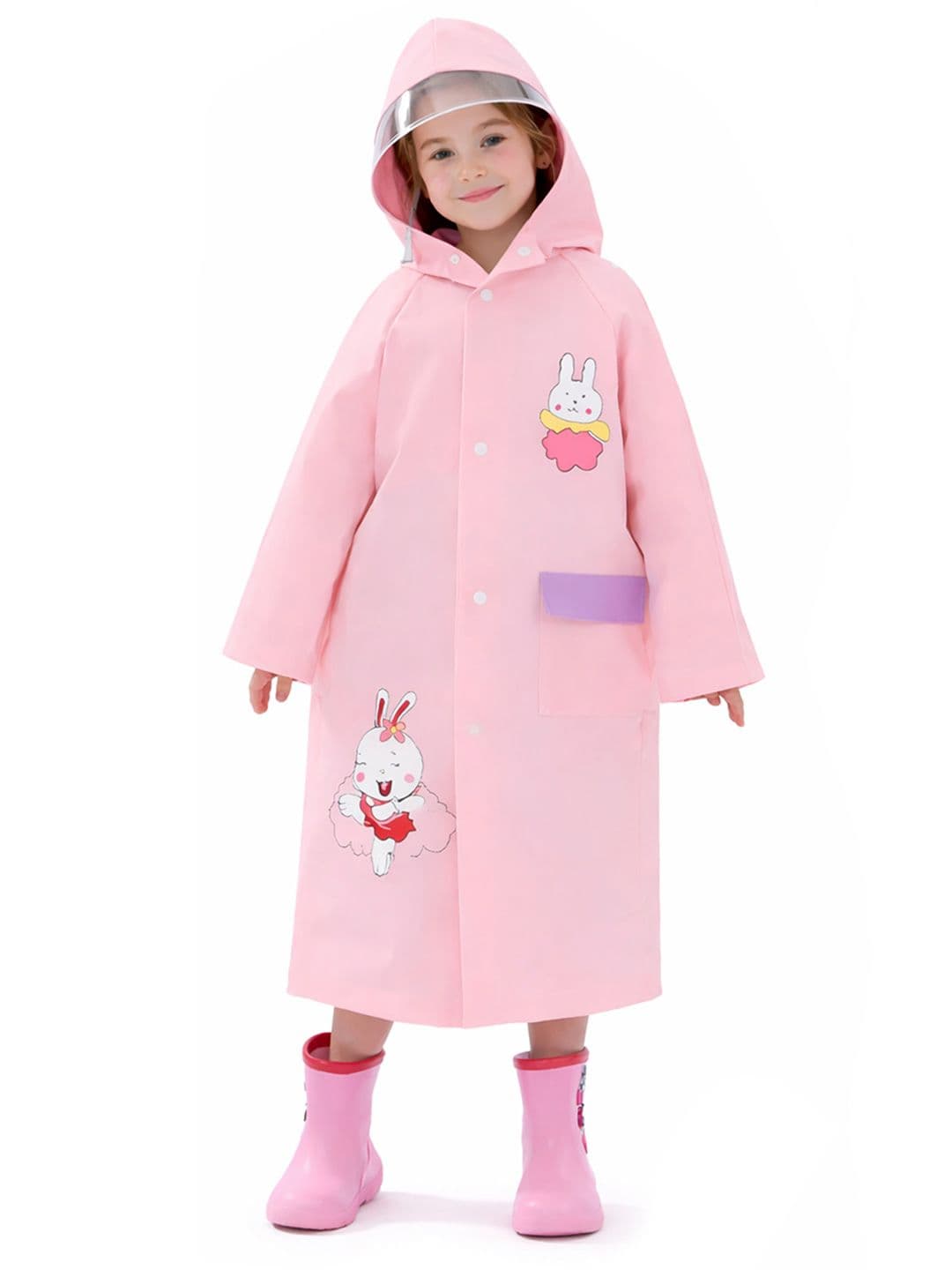 Bold N Elegant Girls Printed Rain Jacket - view 1