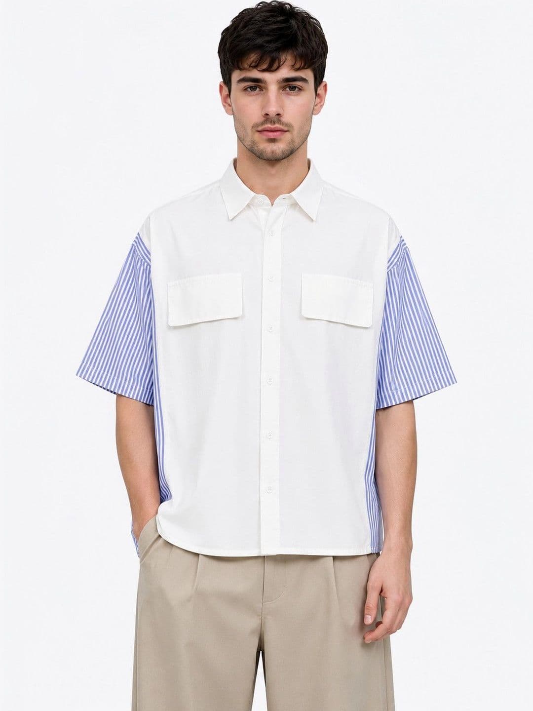 Suo Men Colourblocked Casual Shirt - view 1
