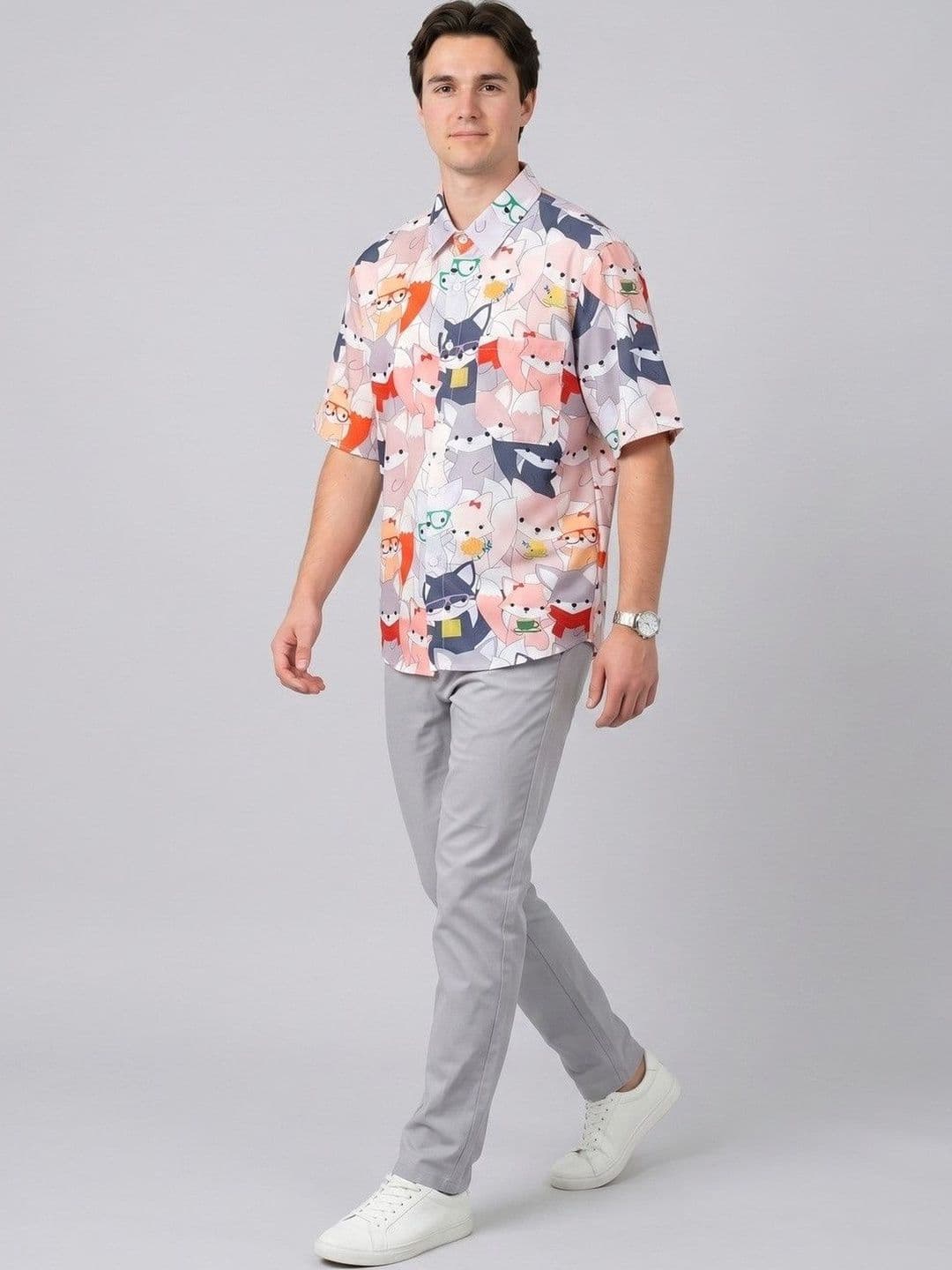 Suo Men Printed Casual Shirt - view 1