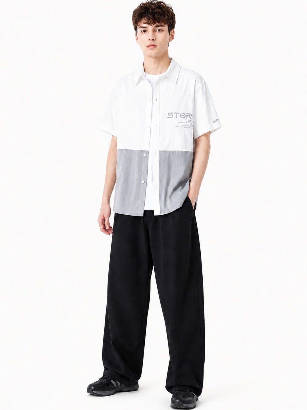 Suo Men Colourblocked Casual Shirt - view 1