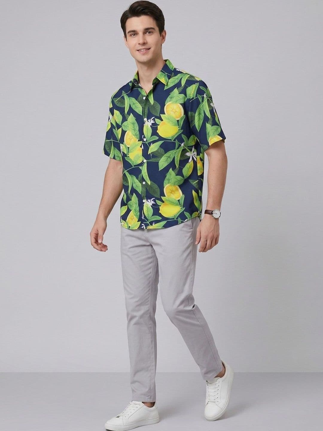 Suo Men Floral Printed Casual Shirt - view 1