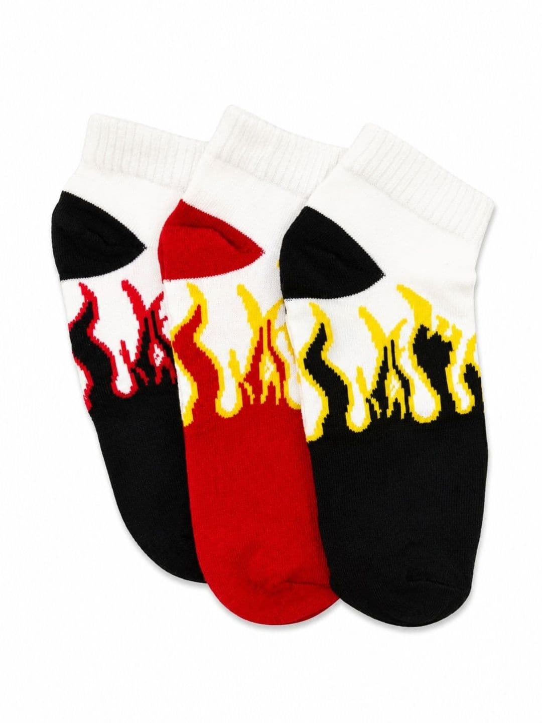 BEAR&BEYOND Men Pack of 3 Cotton Patterned Ankle Length Cotton Socks - view 1