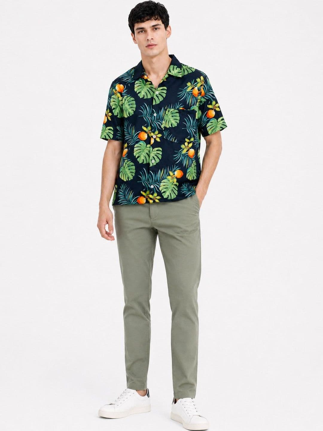 Suo Men Floral Printed Casual Shirt - view 1