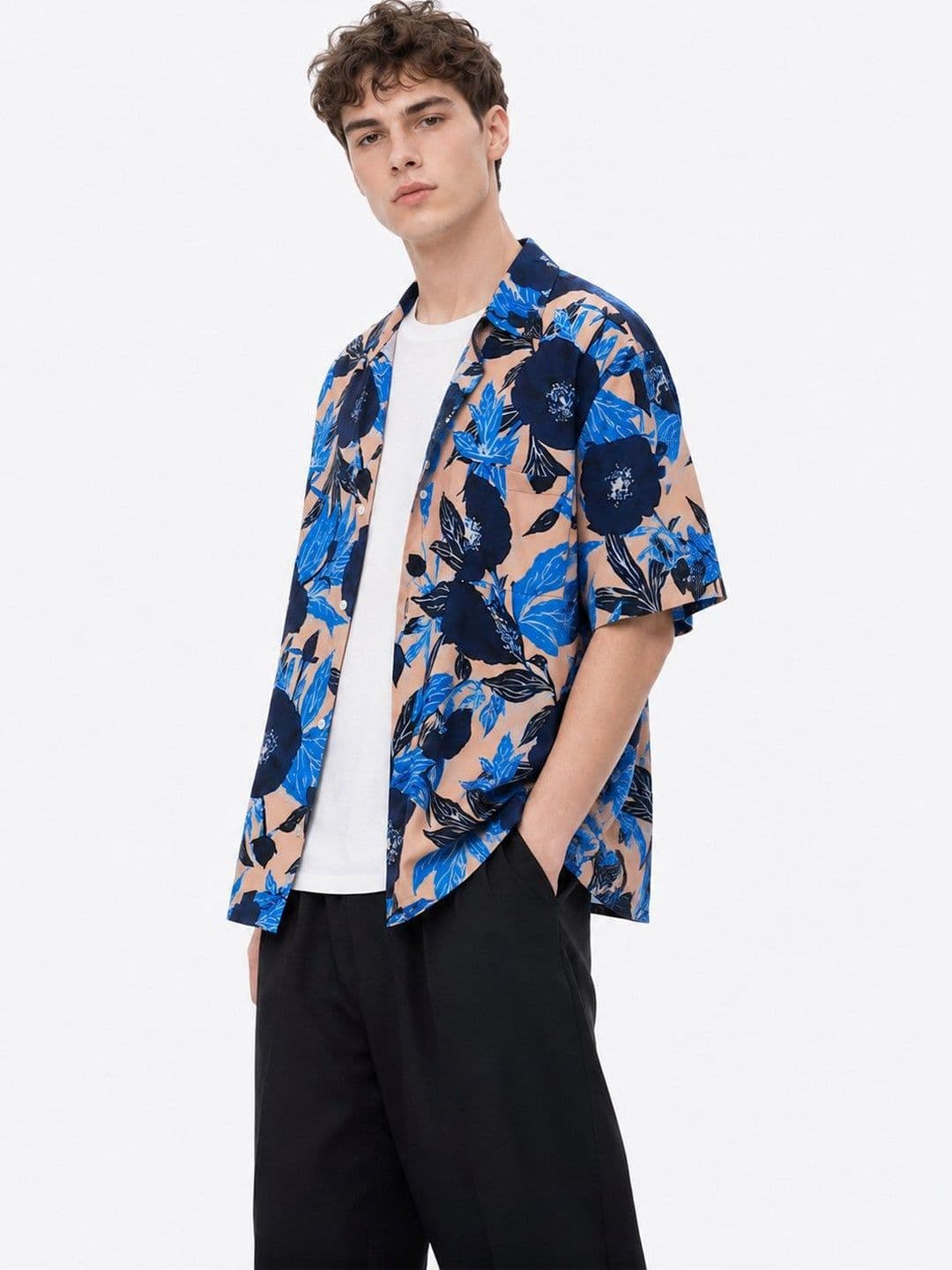 Suo Men Floral Printed Casual Shirt - view 1