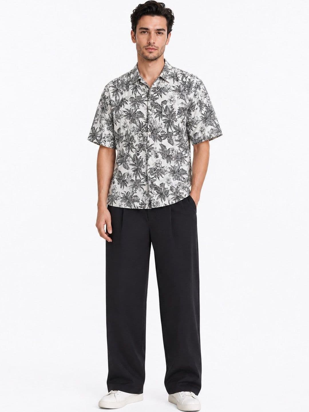 Suo Men Floral Printed Casual Shirt - view 1