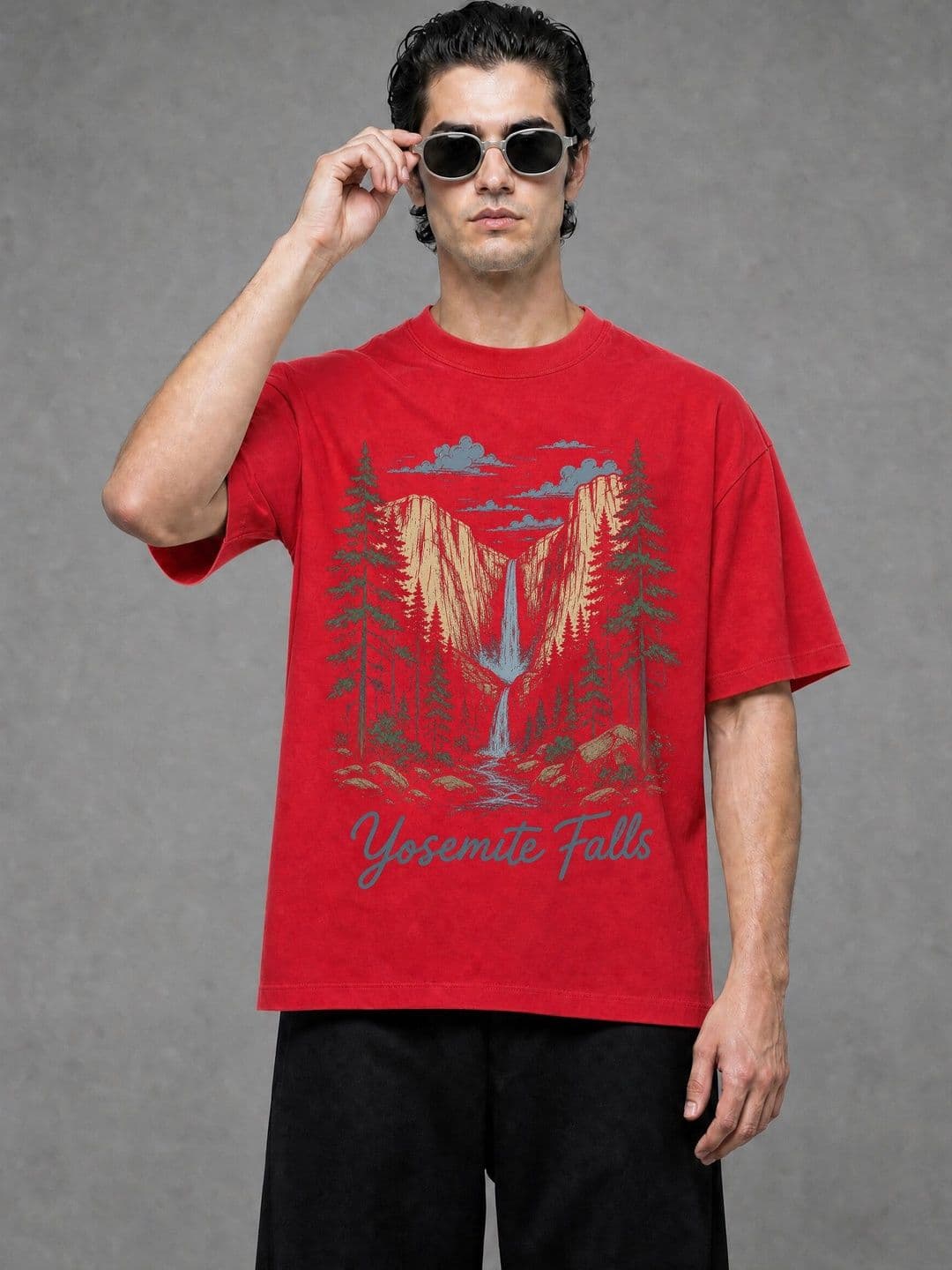 FARDA Unisex Printed Drop-Shoulder Sleeves T-shirt - view 1