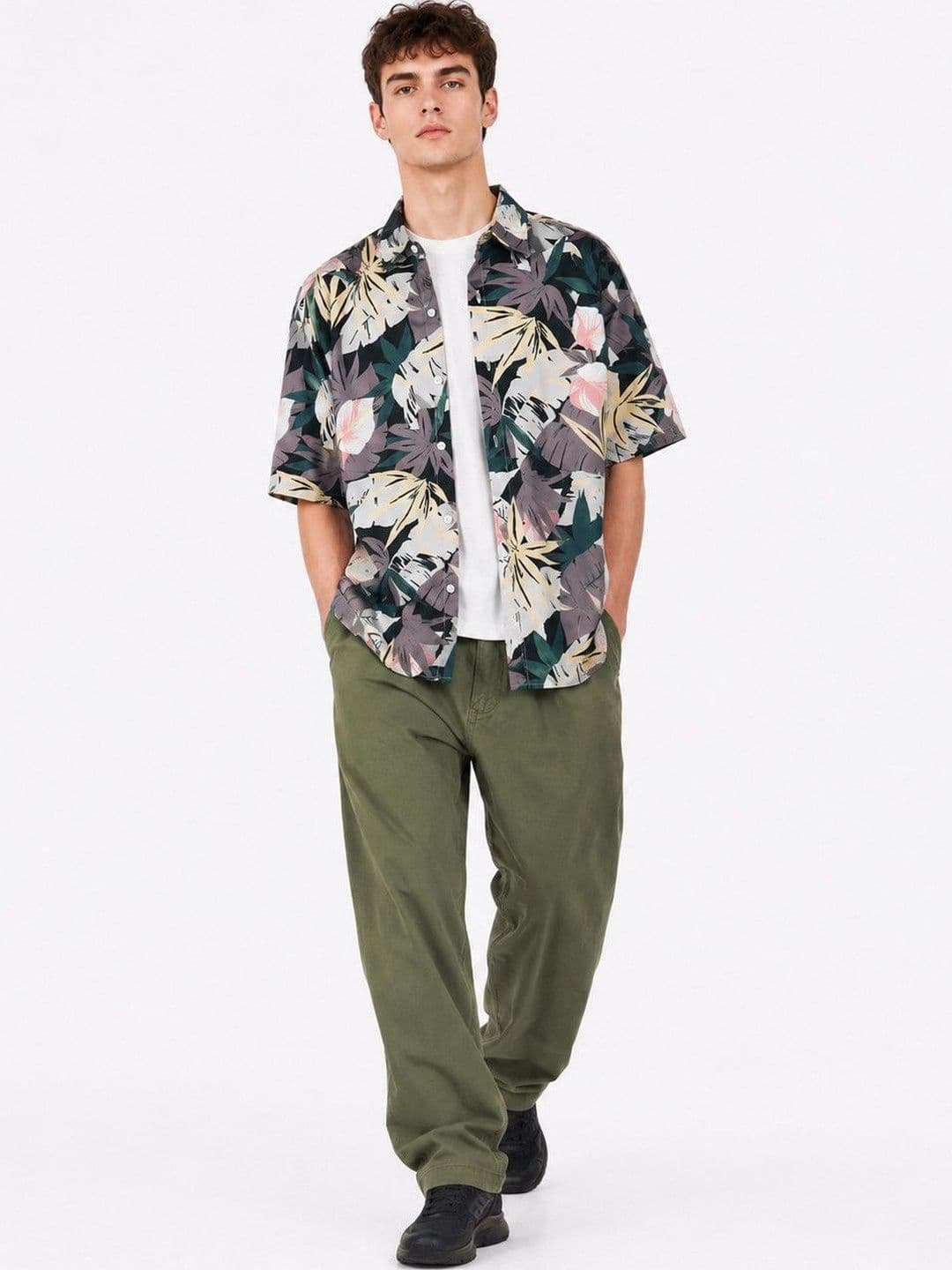 Suo Men Floral Printed Casual Shirt - view 1