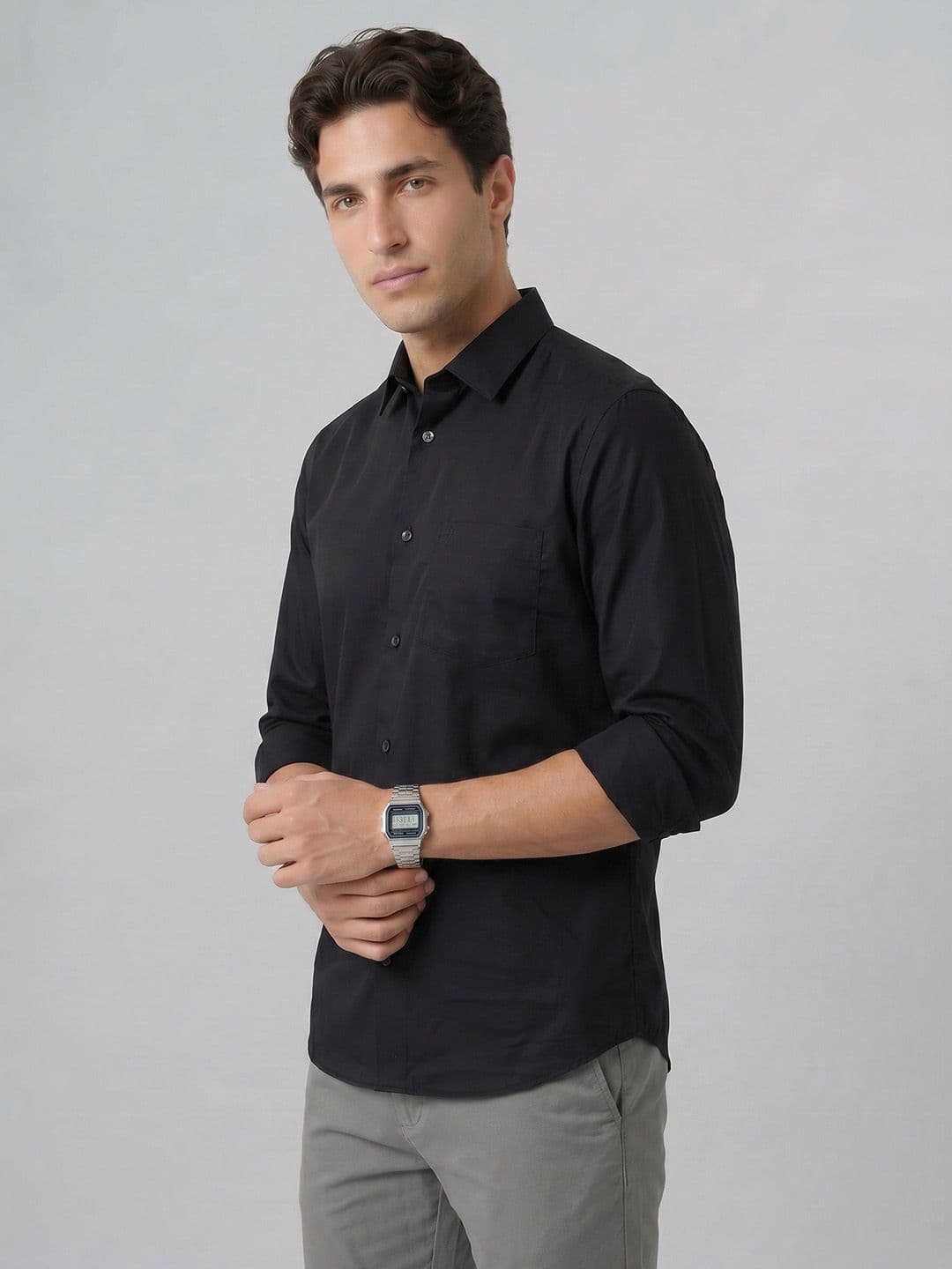 Indian Terrain Slim Fit Pure Cotton Casual Shirt - view 1