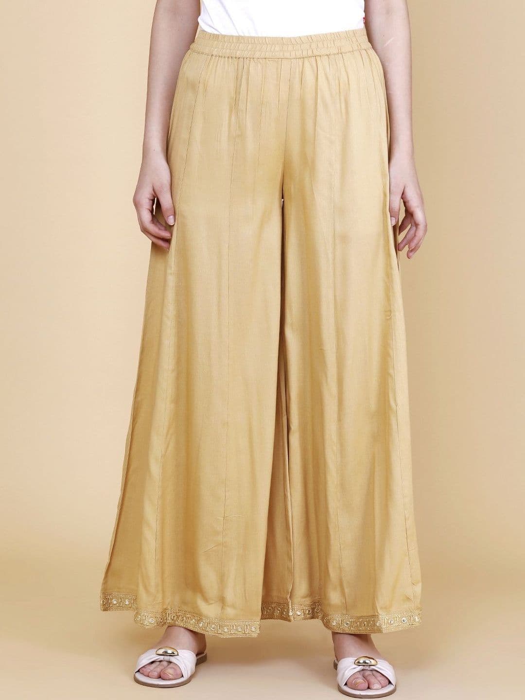 LIMEROAD Women Embellished Ethnic Palazzos - view 1