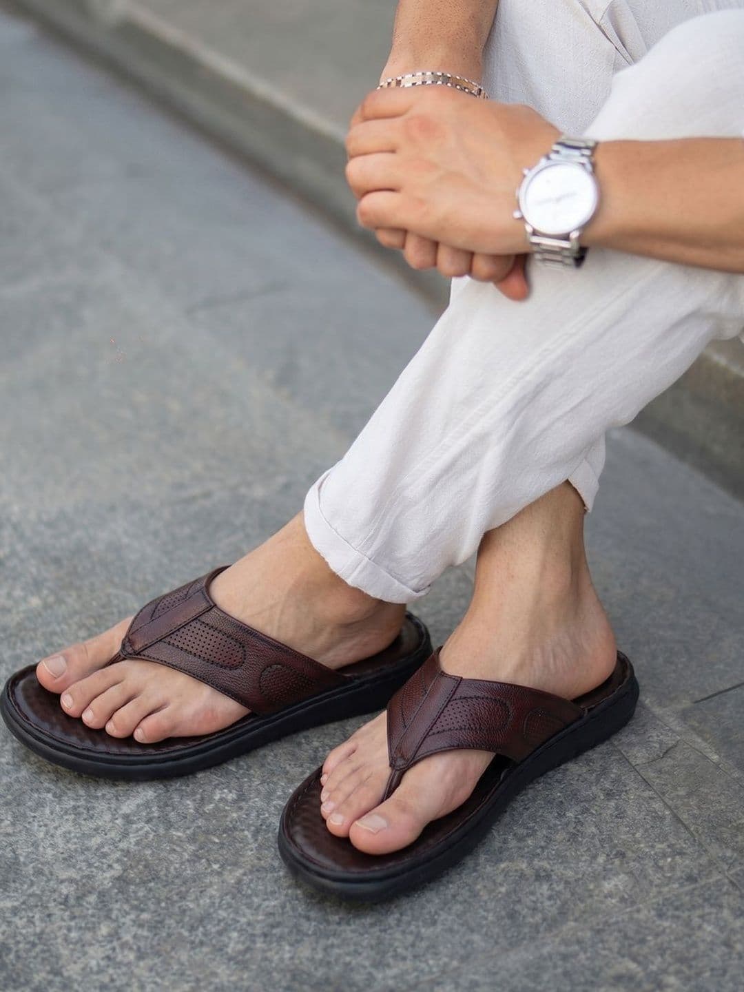 yoho Men Leather Comfort Sandals - view 1