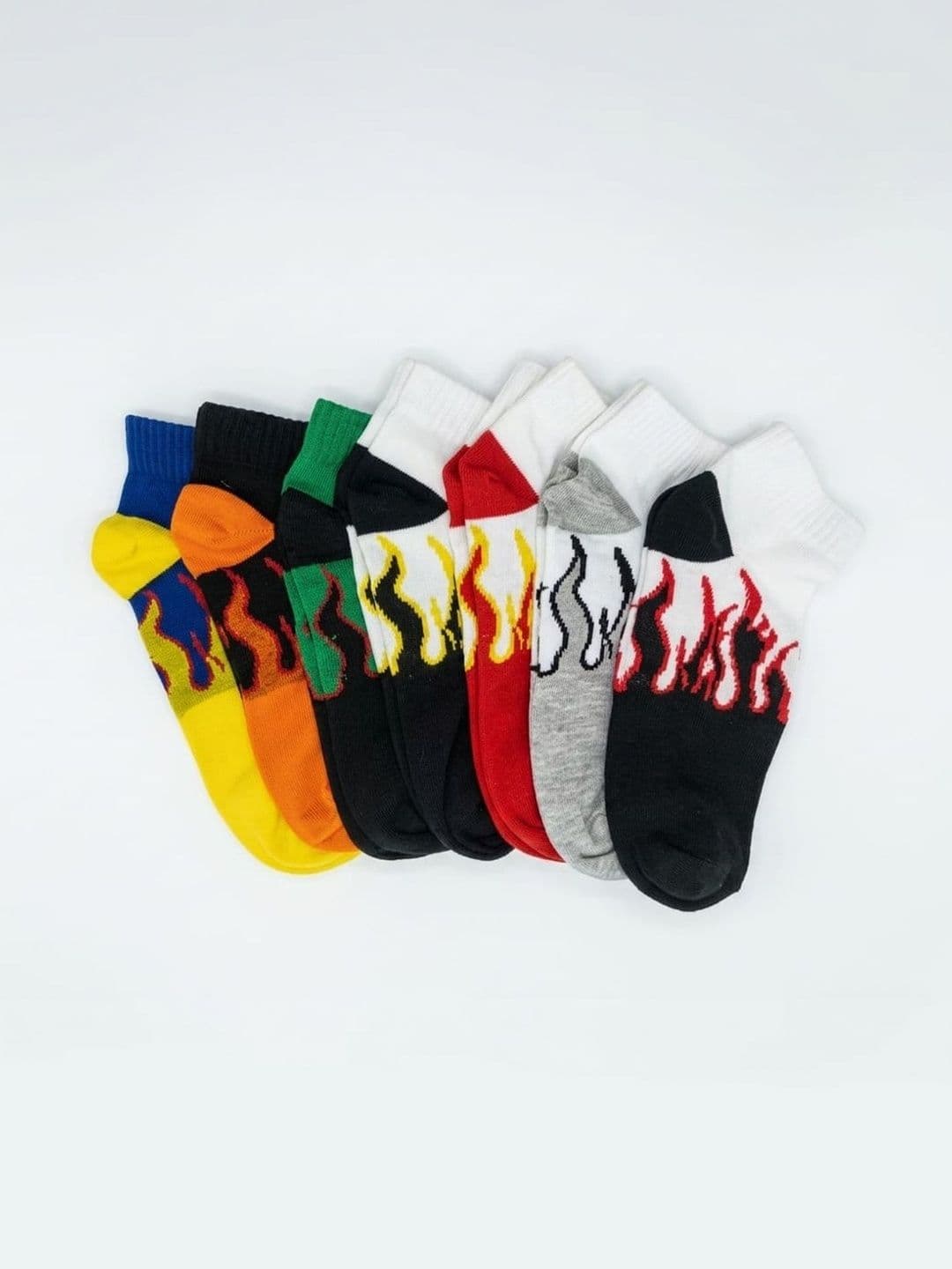BEAR&BEYOND Men Pack of 7 Cotton Patterned Ankle Length Socks - view 1