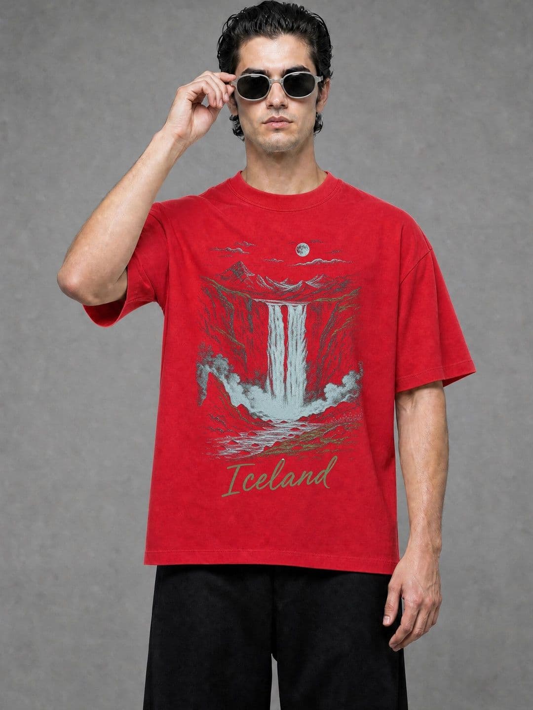 FARDA Unisex Printed Drop-Shoulder Sleeves T-shirt - view 1