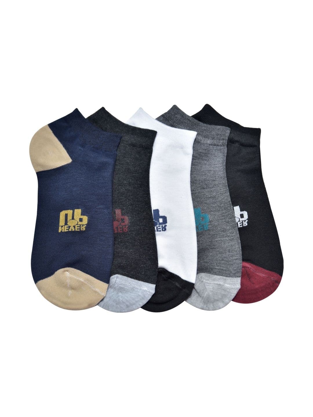 GARUN Men Pack of 5 Cotton Patterned Ankle Length Socks - view 1