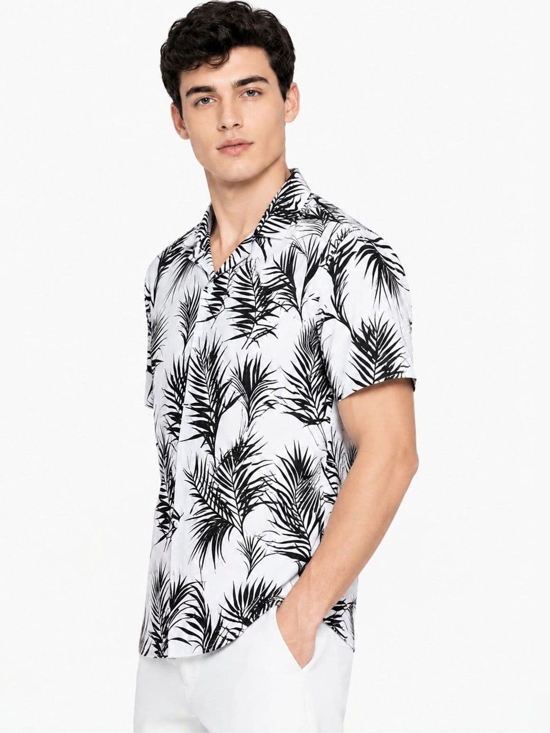 Suo Men Floral Printed Casual Shirt - view 1