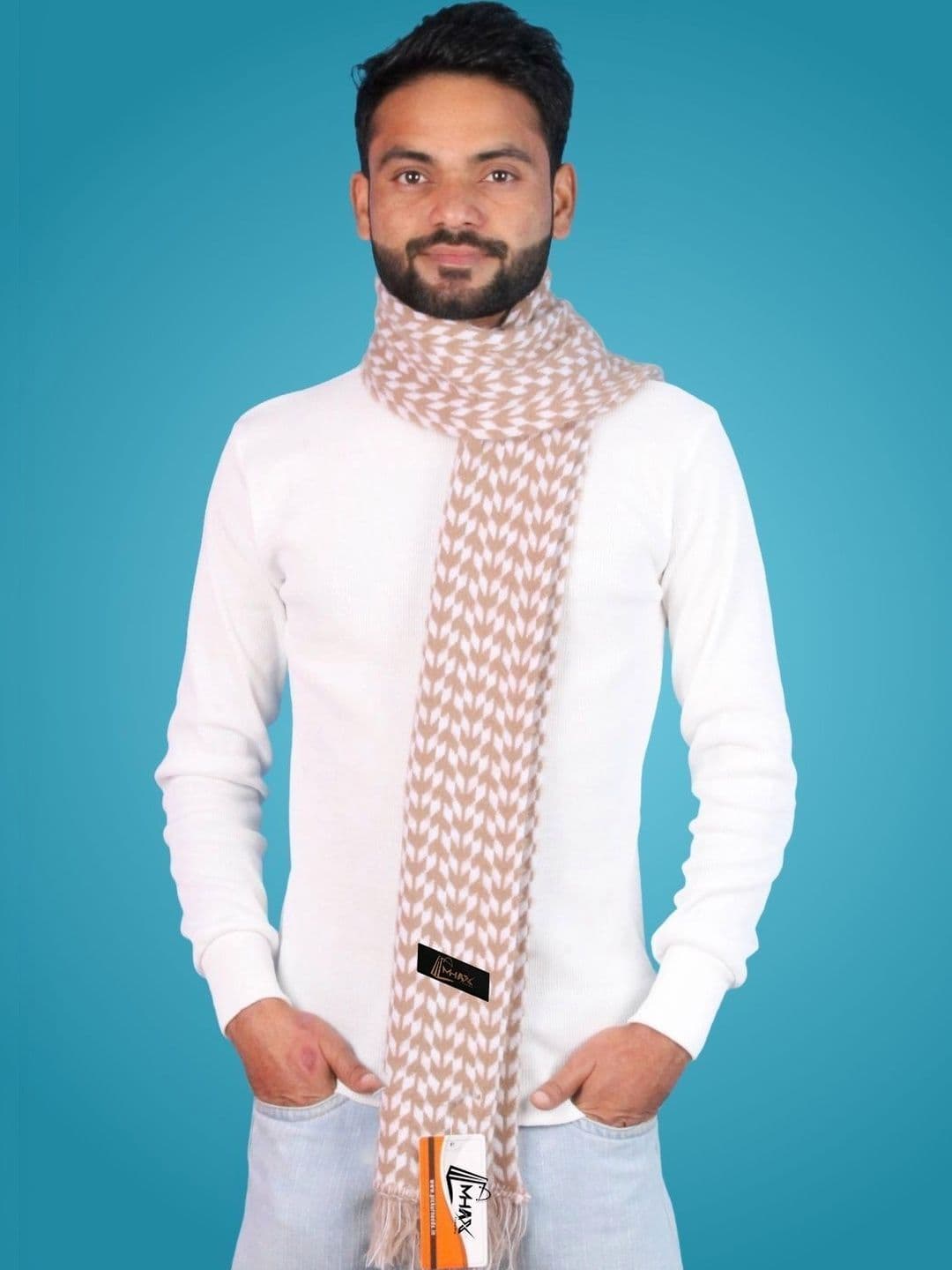 MHAX Men Patterned Merino Wool Mufflers - view 1