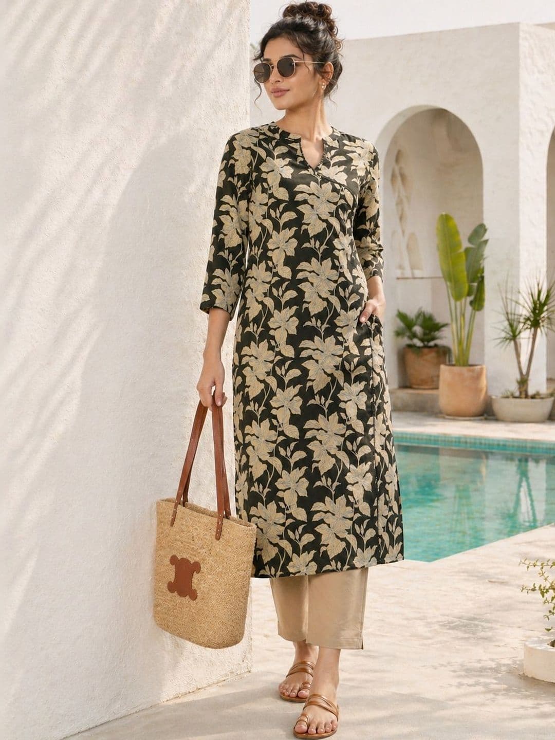 VASTROOP Women Floral Printed Floral Kurta - view 1