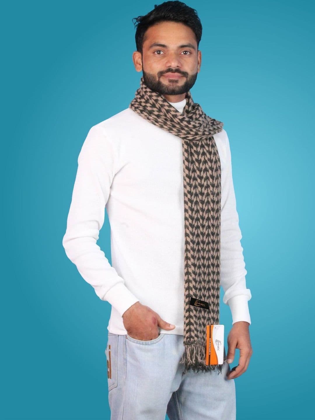 MHAX Men Patterned Merino Wool Mufflers - view 1