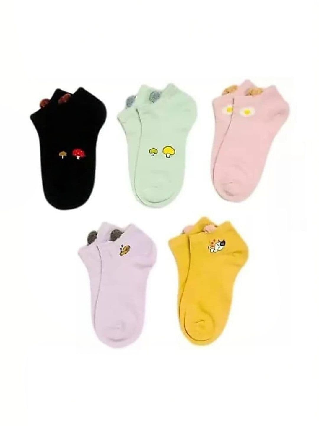 VIPUN Men Pack of 5 Cotton Patterned Ankle Length Socks - view 1