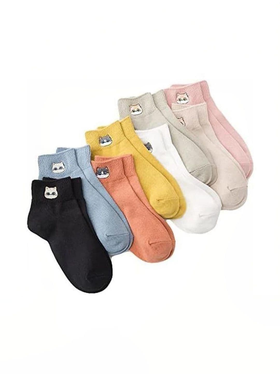 VIPUN Unisex Pack of 10 Cotton Patterned Ankle Length Socks - view 1