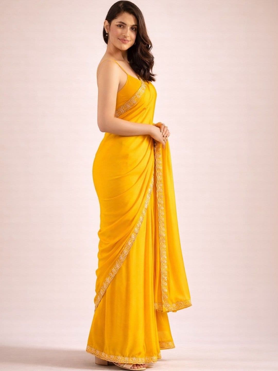 Moda Rapido Embroidered Satin Saree - view 1