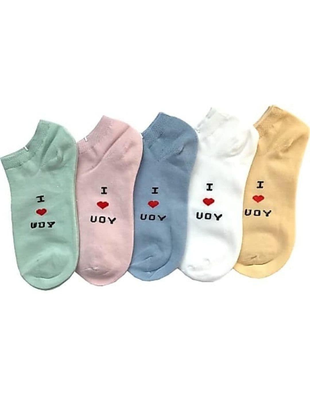 VIPUN Men Pack of 5 Cotton Patterned Ankle Length Socks - view 1