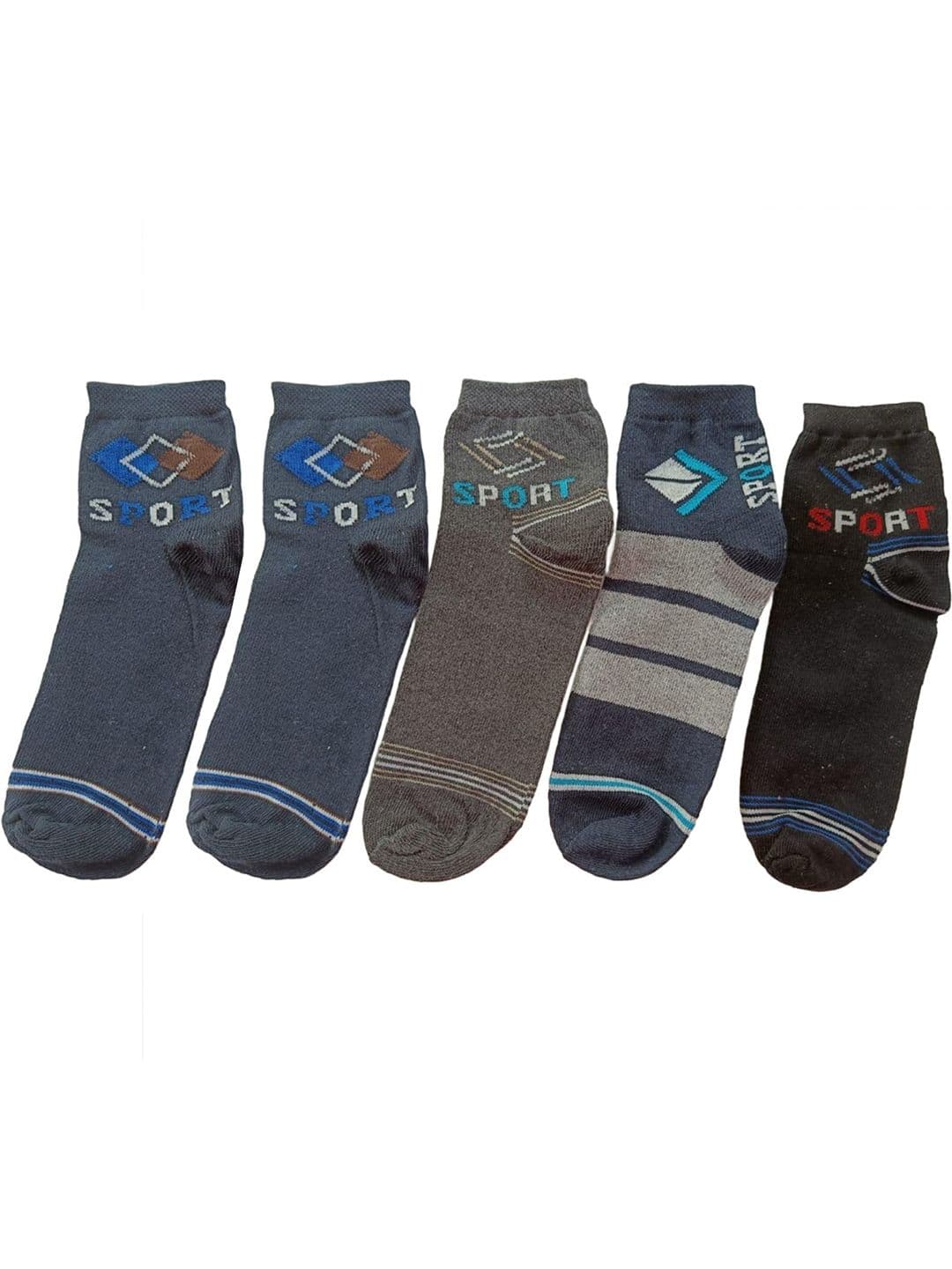 akeet trend Men Pack of 5 Cotton Assorted Patterned Ankle Length Socks - view 1