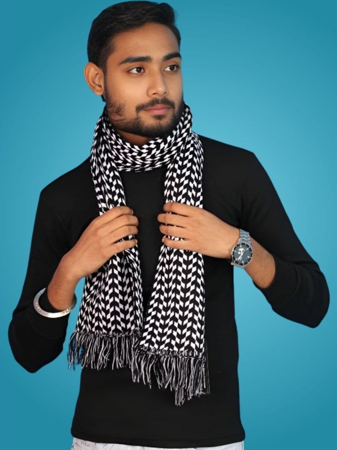 MHAX Men Patterned Merino Wool Mufflers - view 1