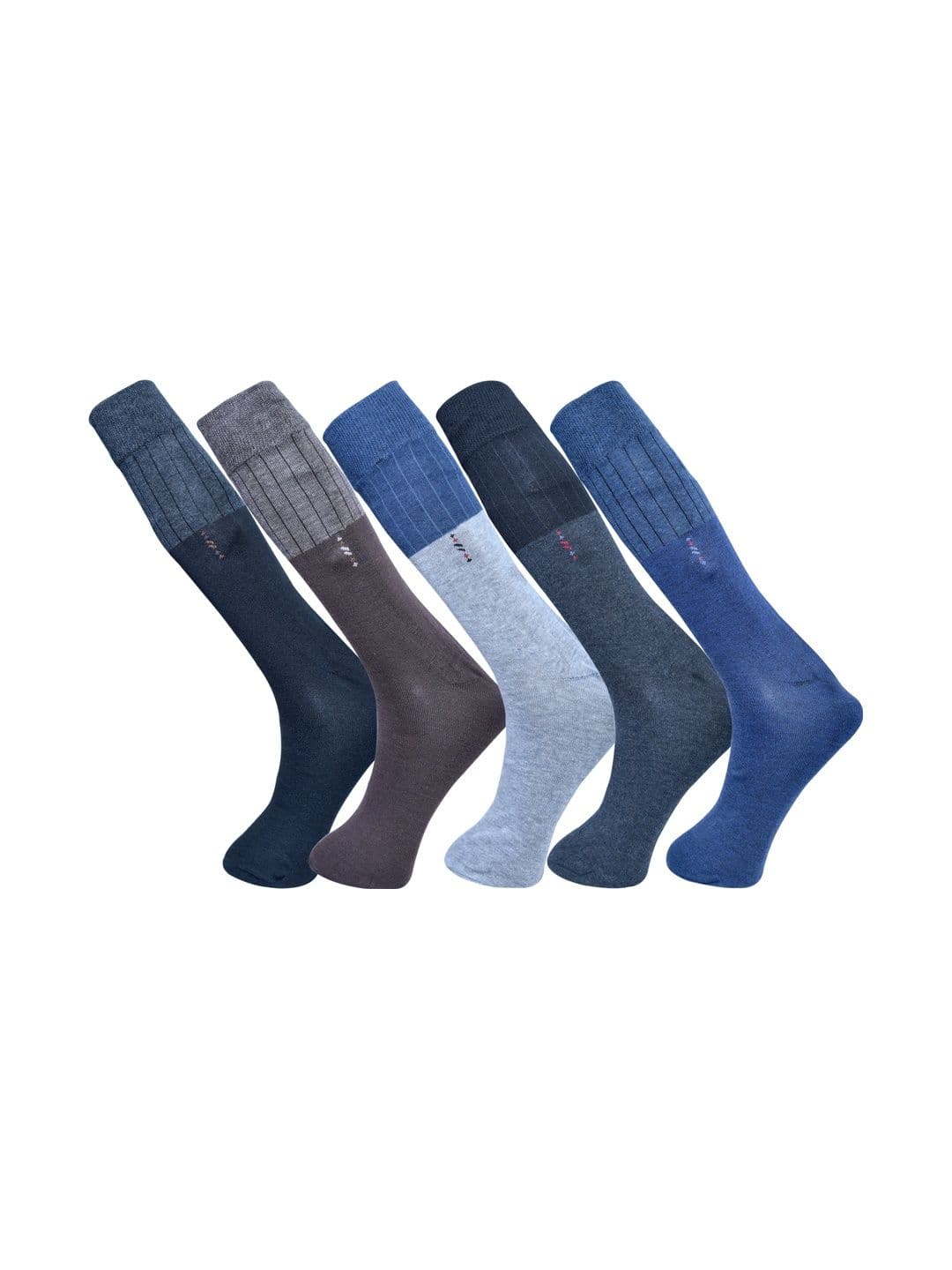 GARUN Men Pack of 5 Cotton Colourblocked Calf Length Socks - view 1