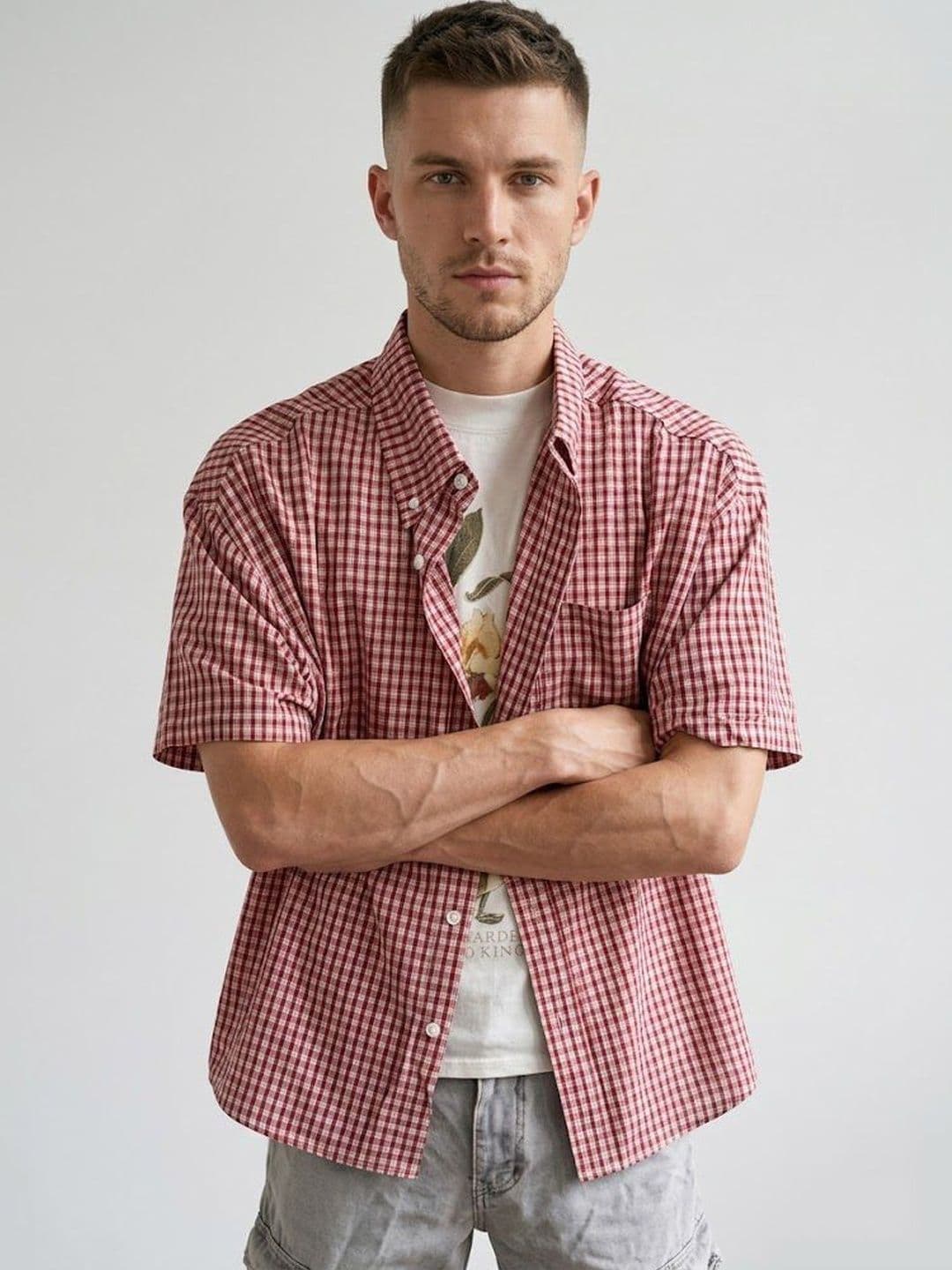 ANDREW HILL Men Regular Fit Gingham Checks Casual Shirt - view 1