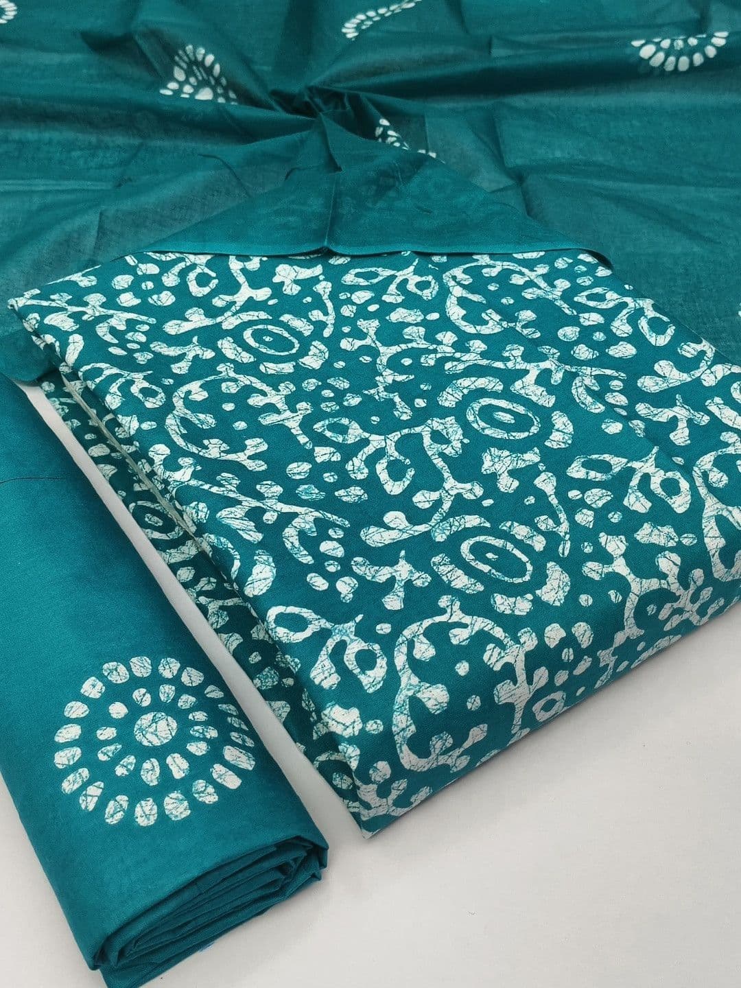 Keshar Printed Pure Cotton Unstitched Dress Material - view 1