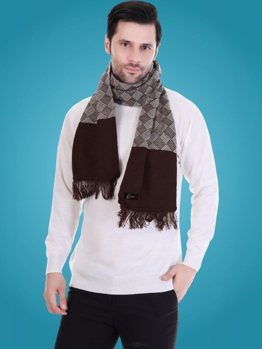 MHAX Men Checked Merino Wool Mufflers - view 1
