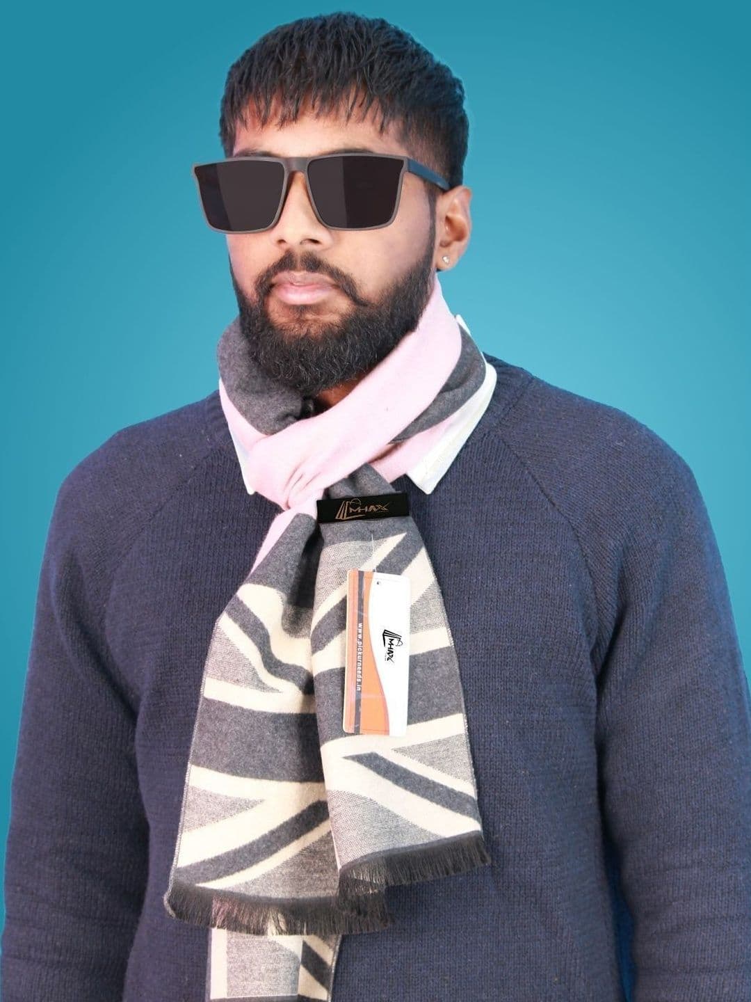 MHAX Men Patterned Merino Wool Mufflers - view 1