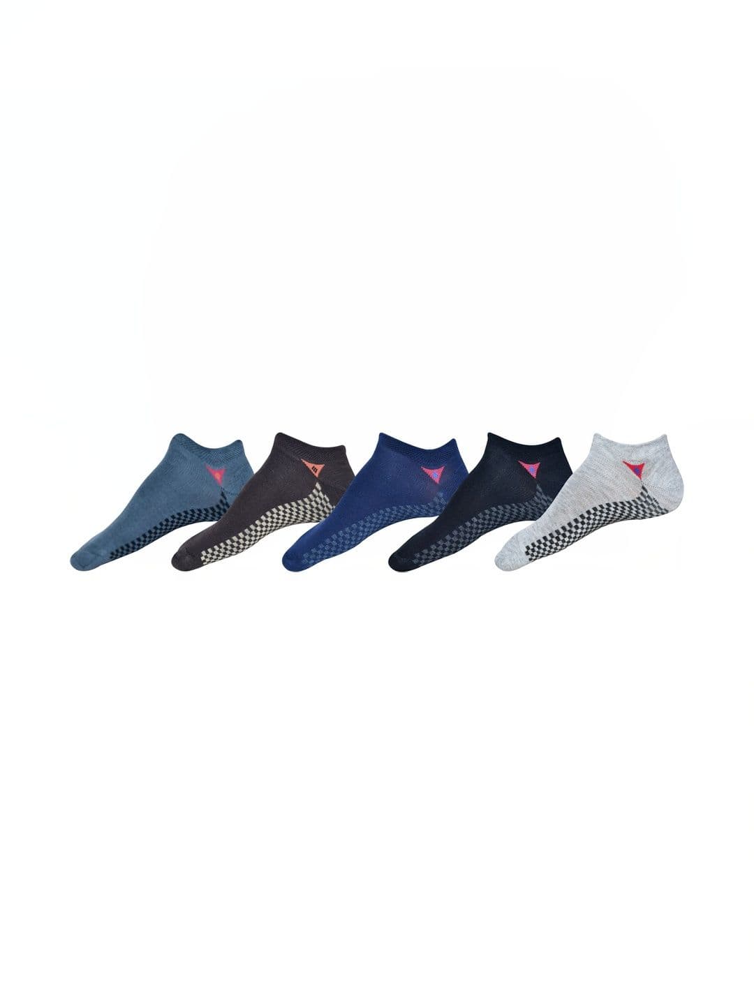 VIPUN Men Pack of 5 Cotton Patterned Shoe Liners Socks - view 1