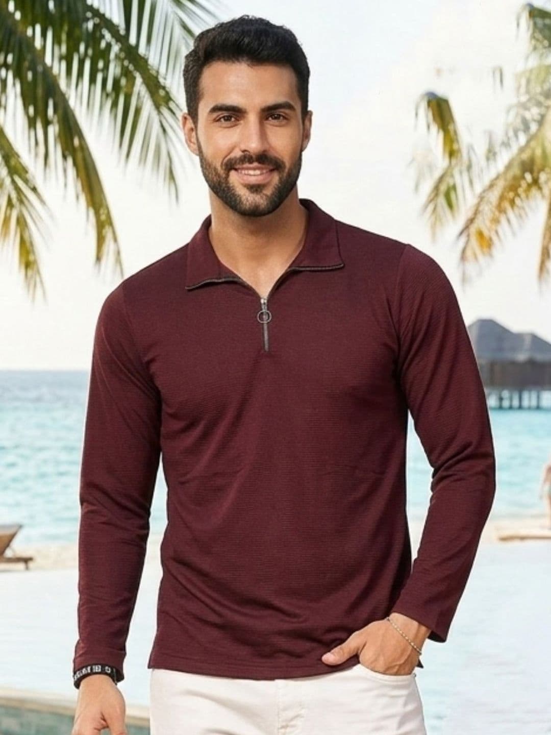HERE&NOW Men Polo Collar T-shirt - view 1