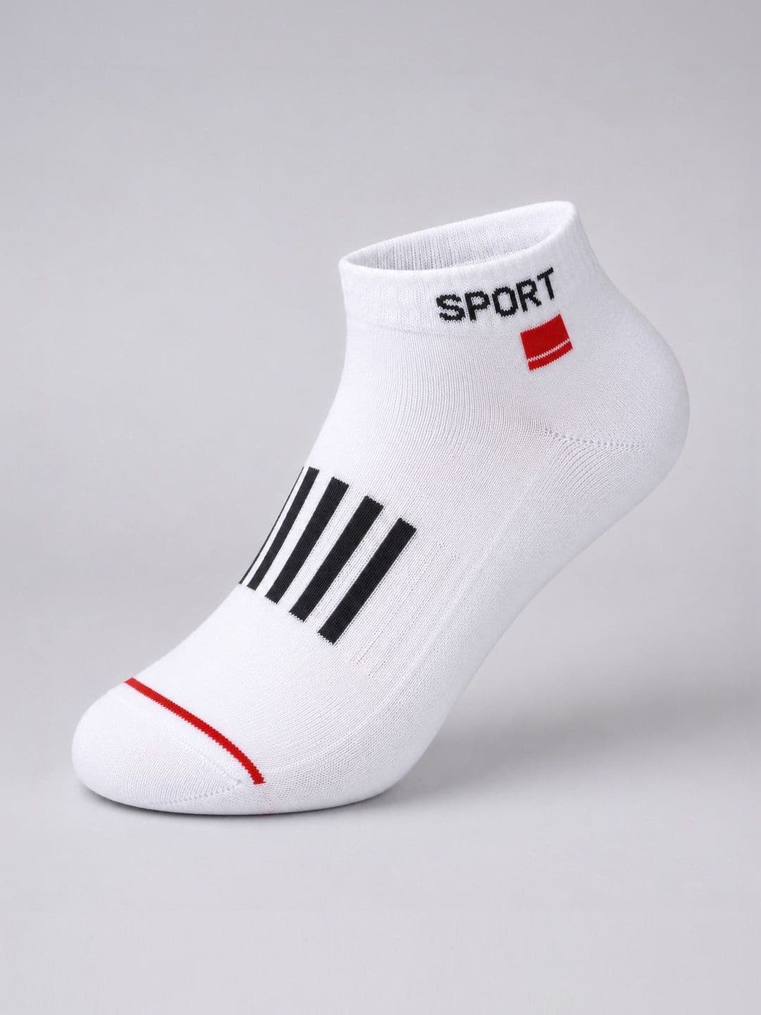 VIPUN Unisex Pack of 10 Cotton Striped Ankle Length Socks - view 1