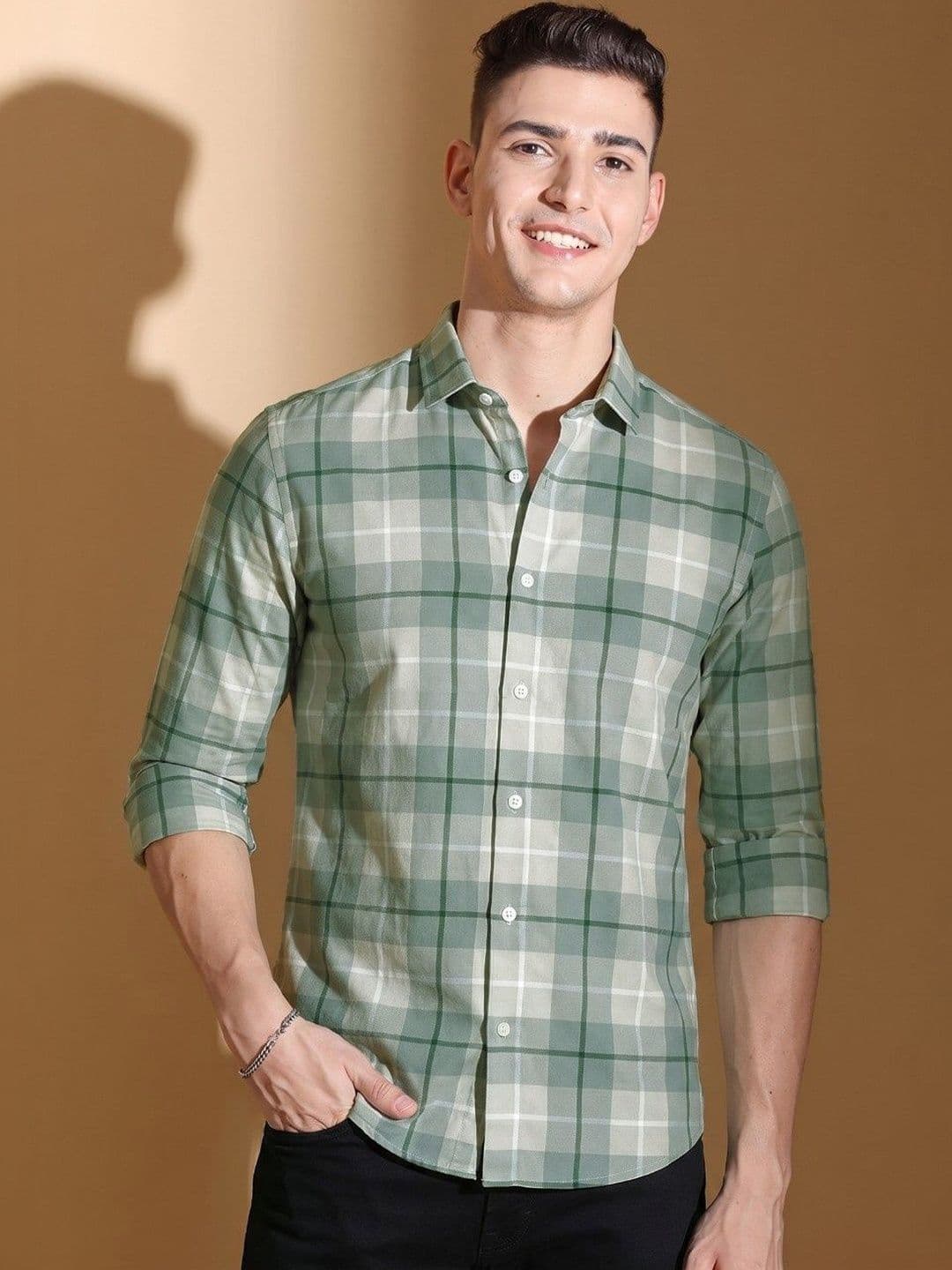 VELKYNOX Men Comfort Slim Fit Checked Casual Shirt - view 1