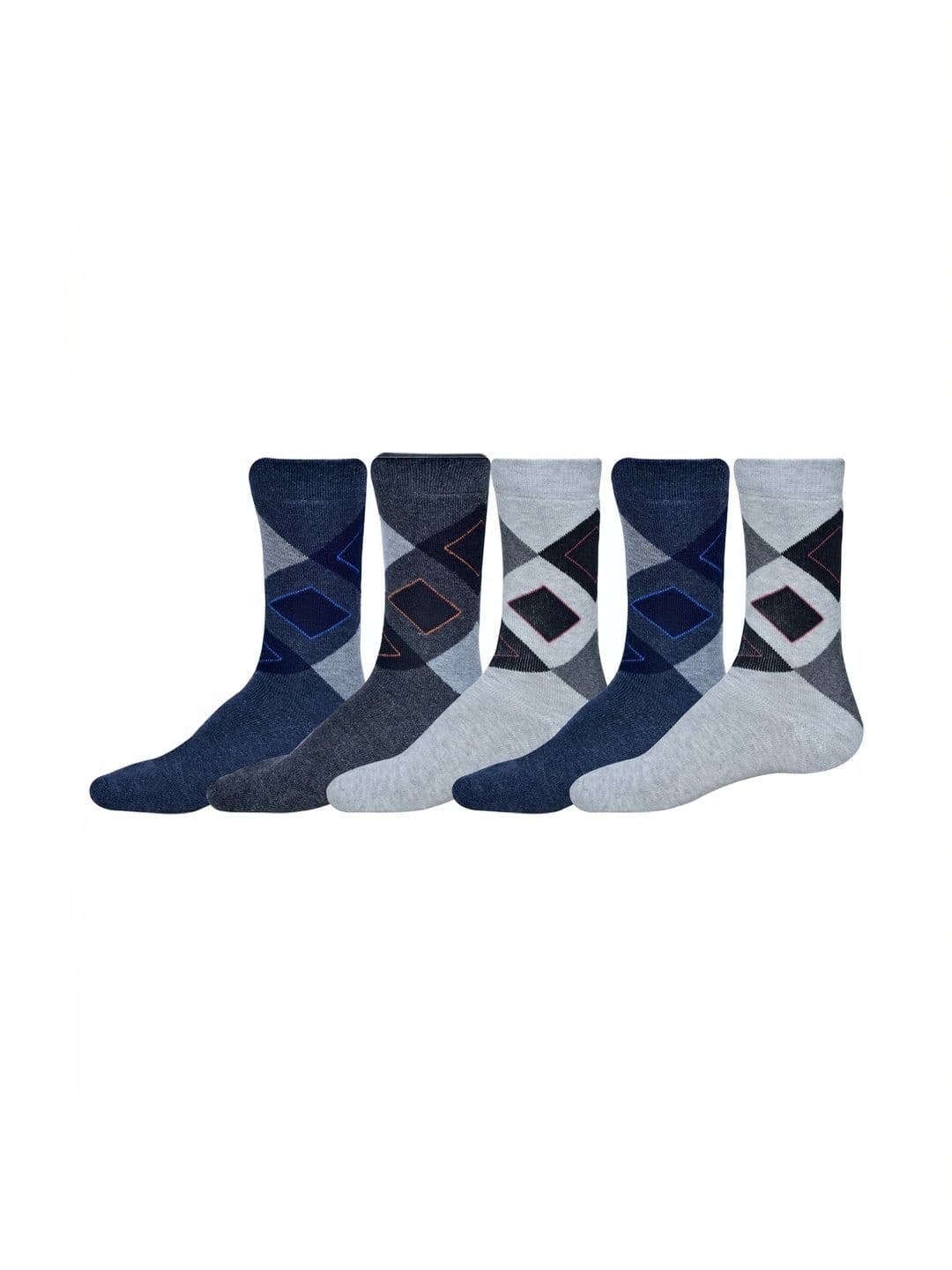 VIPUN Men Pack of 5 Patterned Calf Length Socks - view 1